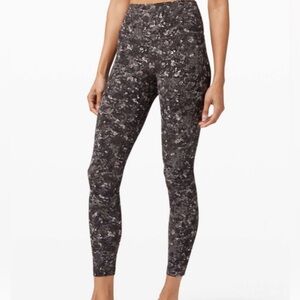 lululemon athletica Black and Gray Patterned Leggings